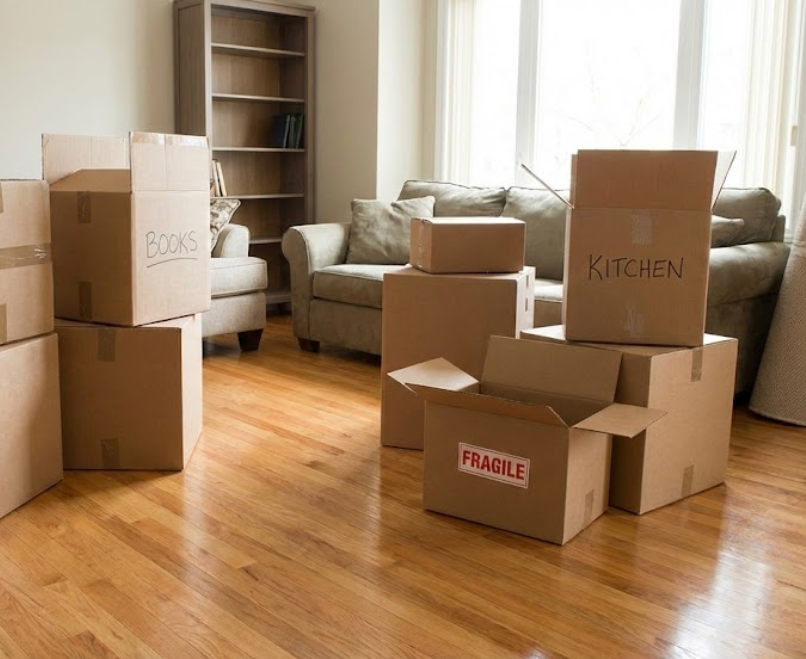 House clearance team moving furniture